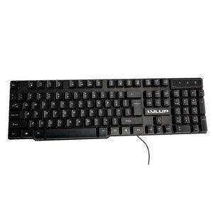 Lvlup Light-Up Keyboard USB-A 104 Keys Black Wired Gaming Computer Accessory